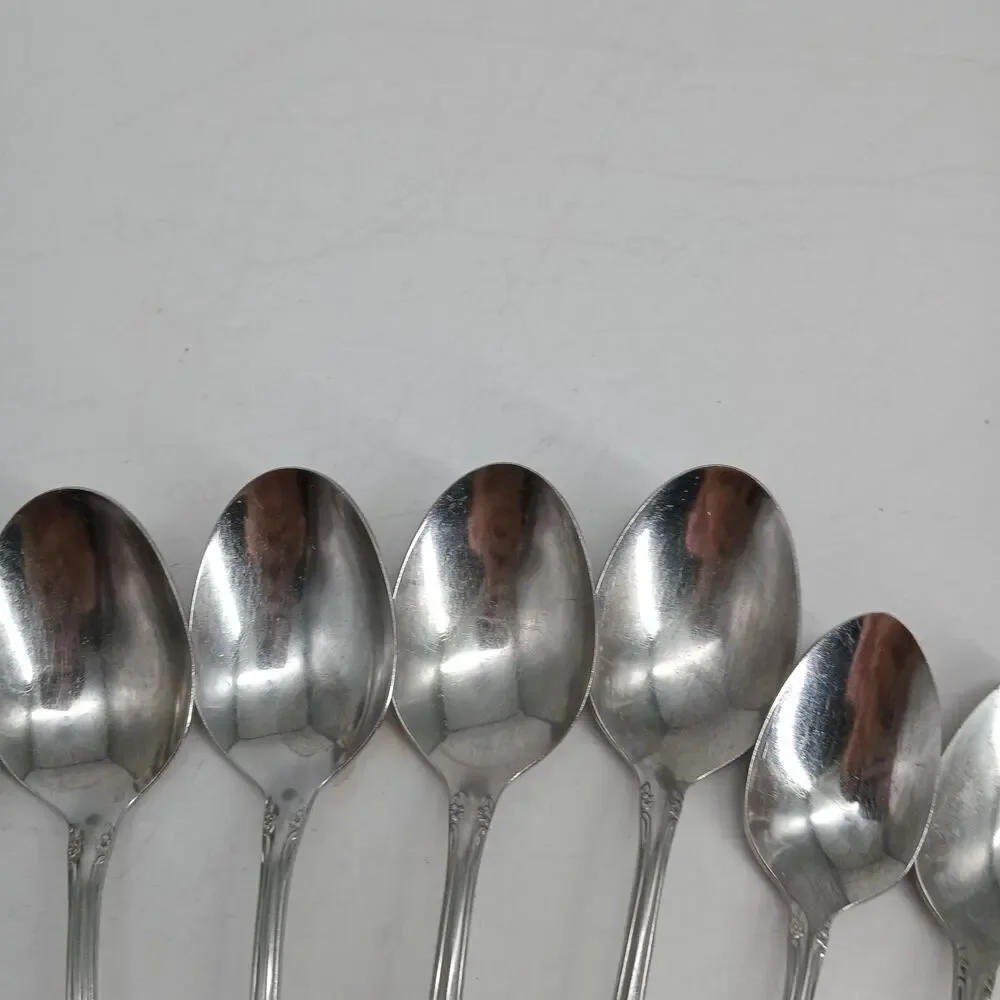 12X Spoons CHATEAU by ONEIDACRAFT DELUXE Stainless 4 Teaspoons 8 Table